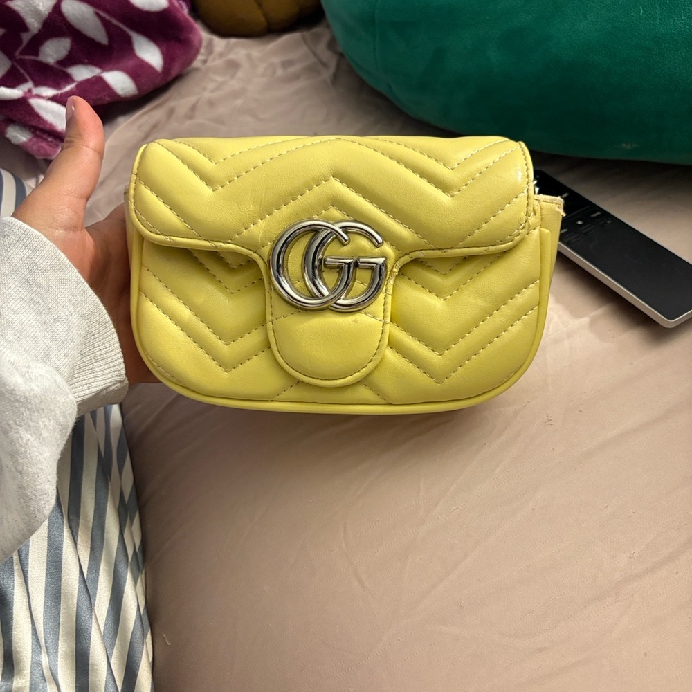 Yellow Quilted Women's Bag